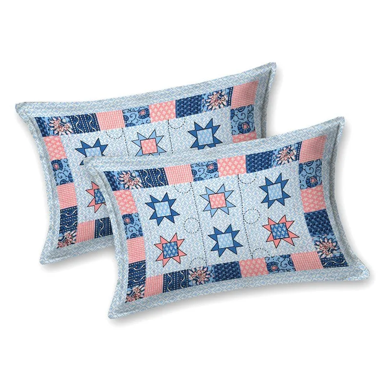 Weaveo Cotton Bedsheet (Blue) - 240 TC media 4