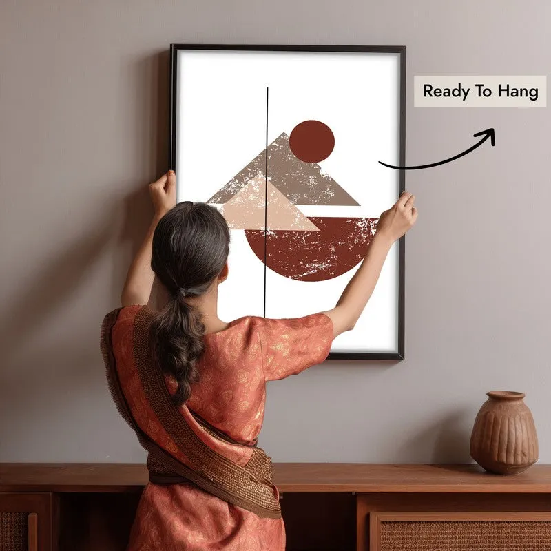 Earthy Axis Canvas Wall Painting With Black Frame media 10