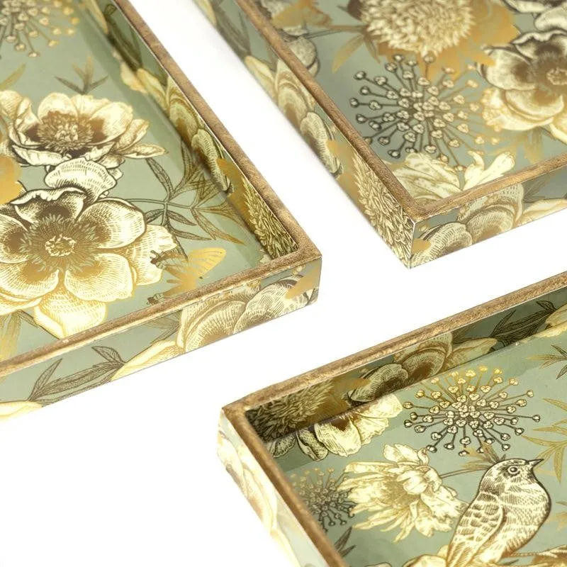 Golden Garden Serving Tray - Set Of Three media 5