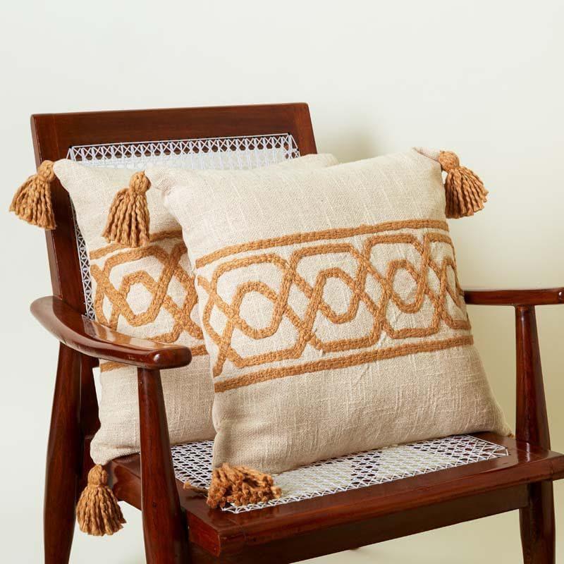Gold Fence Cushion Cover - Set Of Two media 2
