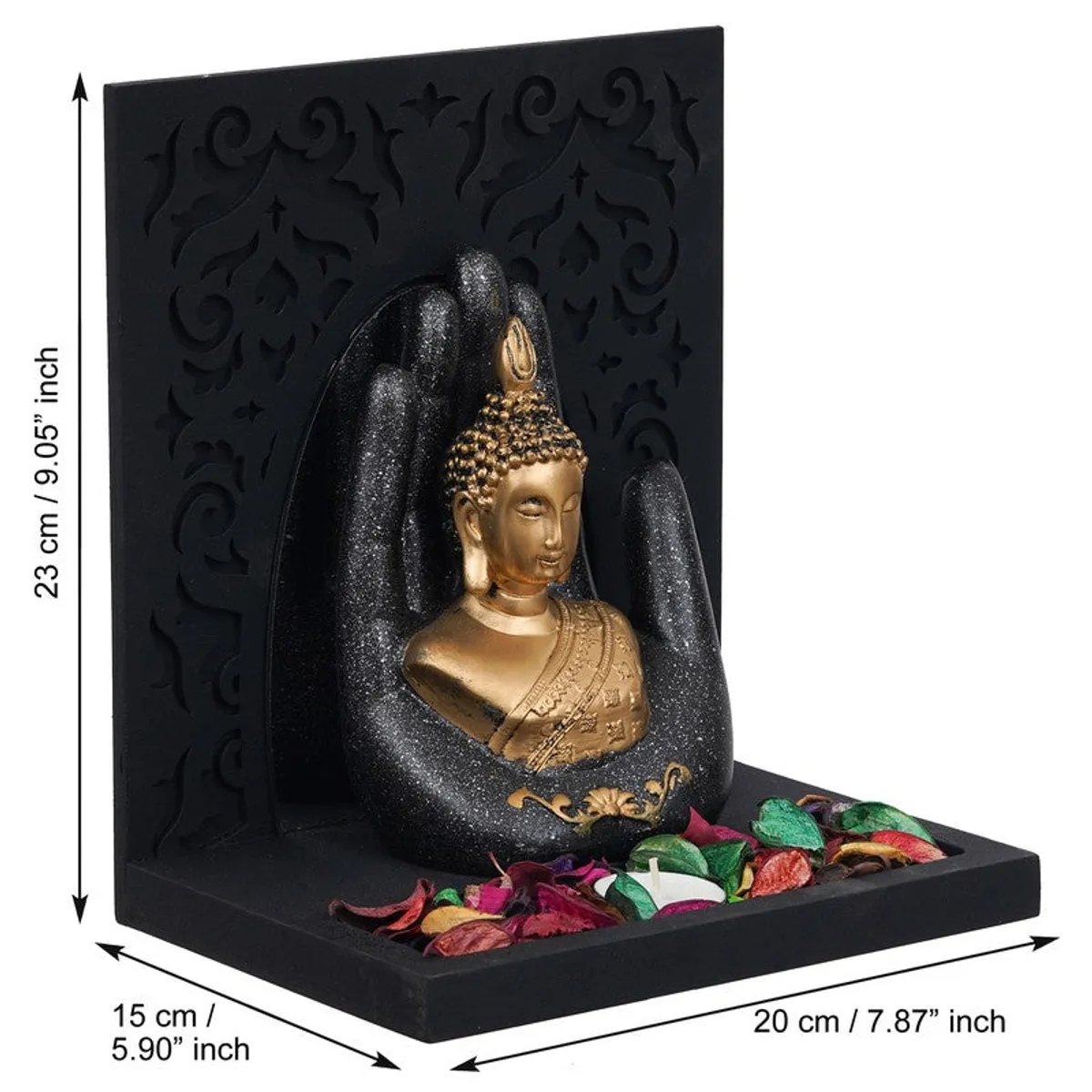 Enlightened Hand Buddha Tea Light Candle Holders - 11