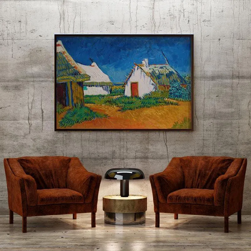 Three White Cottages In Saintes Maries 1888 By Vincent Van Gogh - Black Frame media 4