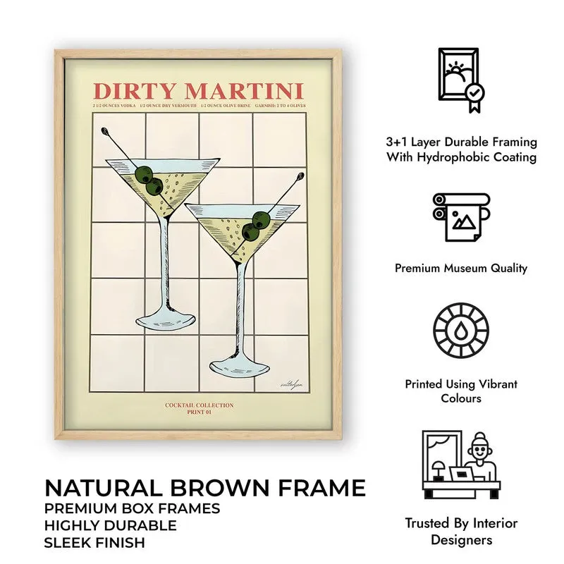Dirty Martini Archival Canvas Wall Art - Brown media 10