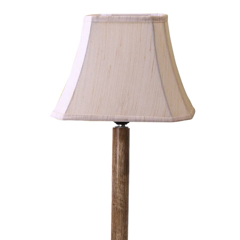 Mountain Table Lamp With Wooden Base - White,Brown media 6