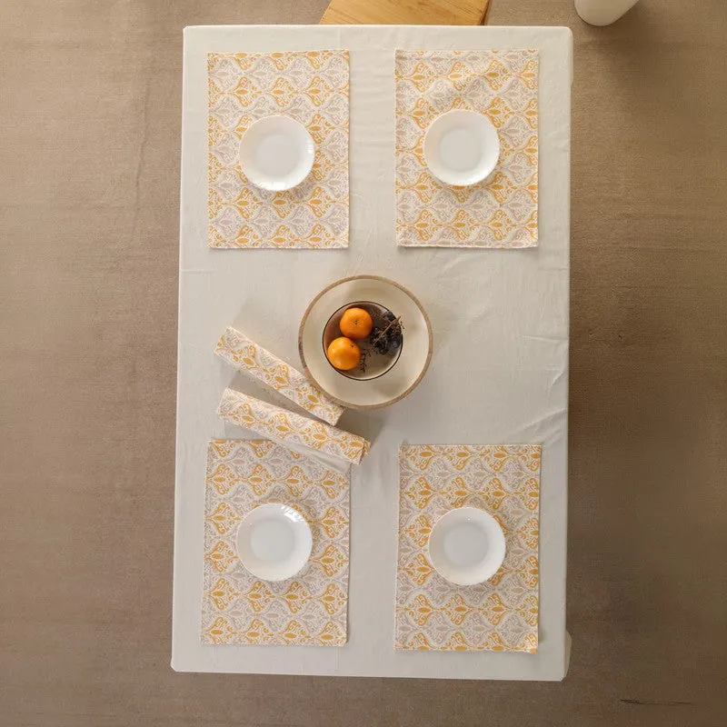 Yellow Prism Weave Canvas Table Mats - Set Of Six media 3