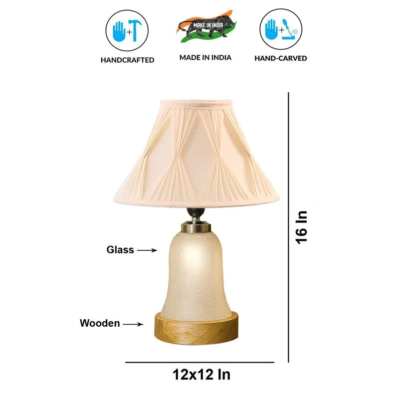 Zoravelle Smocked Wooden Table Lamp - OffWhite media 9