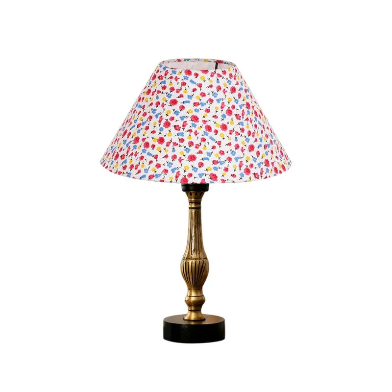 Aurelo Miro Floral Wooden Table Lamp - Multicolor media 5
