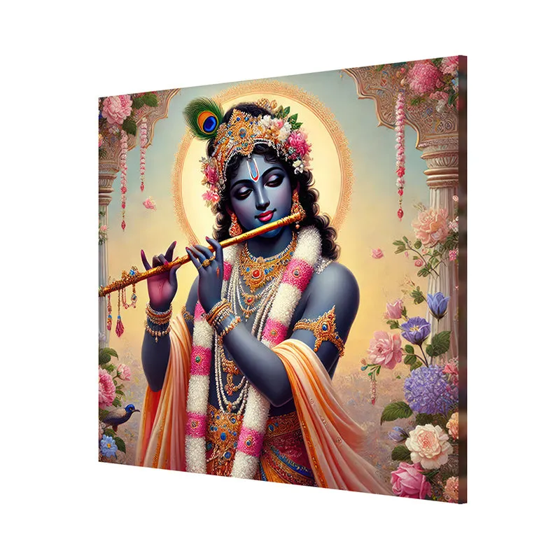 Jagadguru Krishna Wall Painting media 5