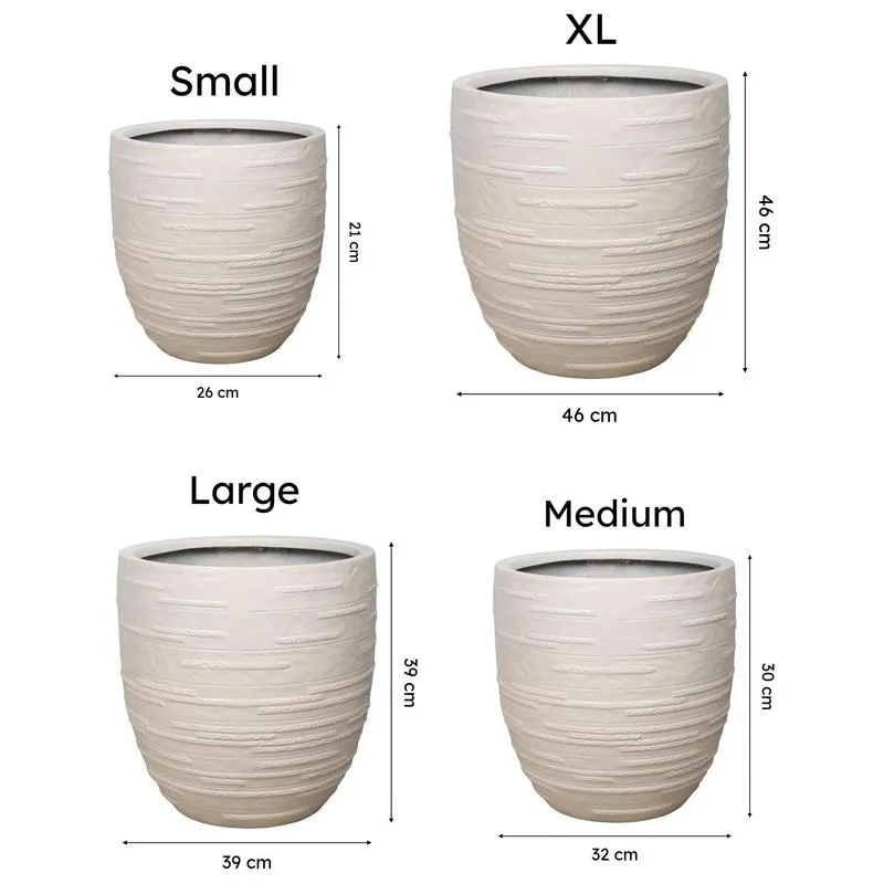 Calmora Floor Planter - Off White - 9