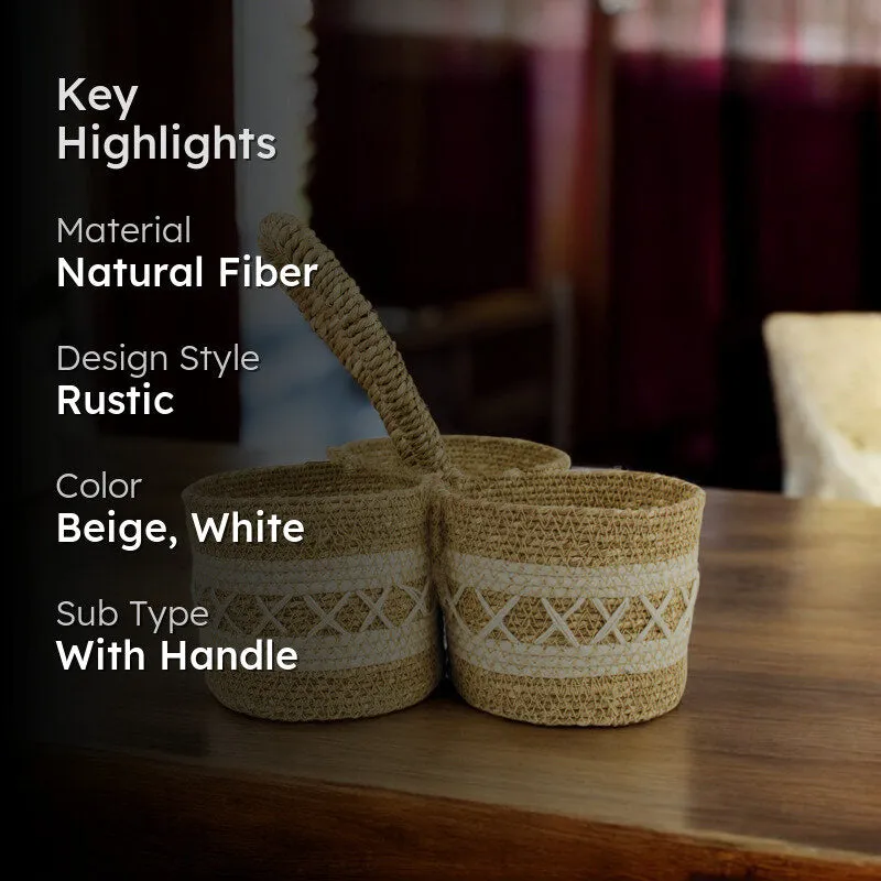Araiya II Sea Grass Natural Fiber Storage Basket media 2