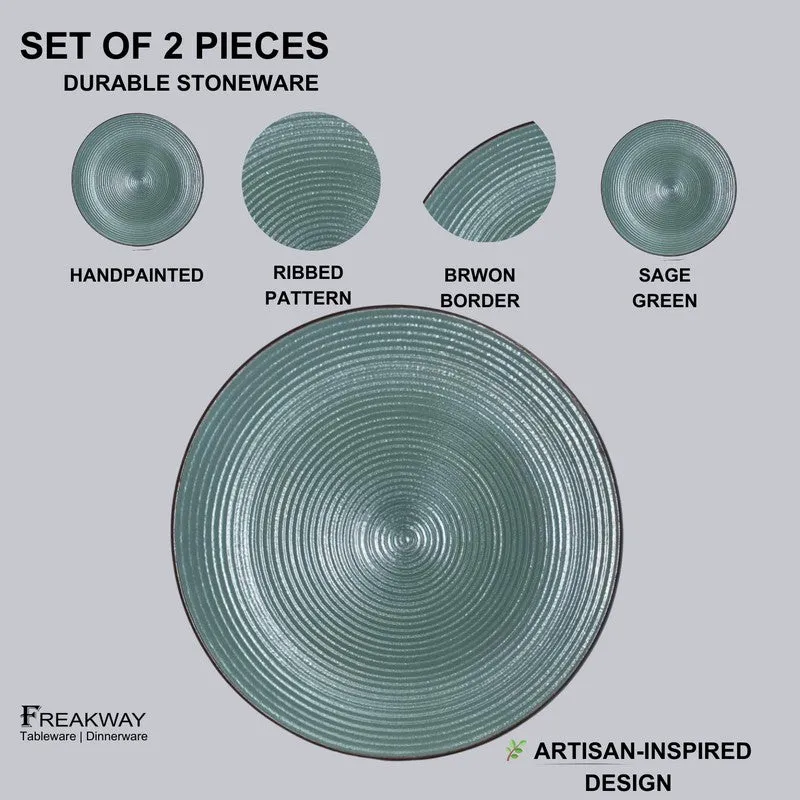 Ceramic Dinner Plates (Sage Green) - Set of Two media 4