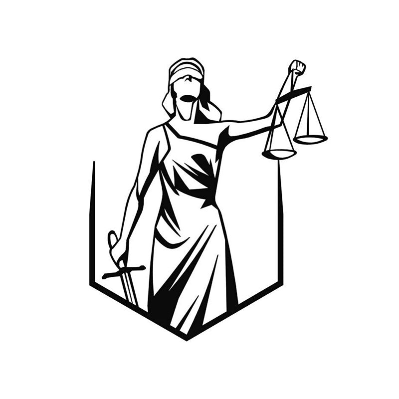 Lady Justice Black Iron Wall Accent media 3