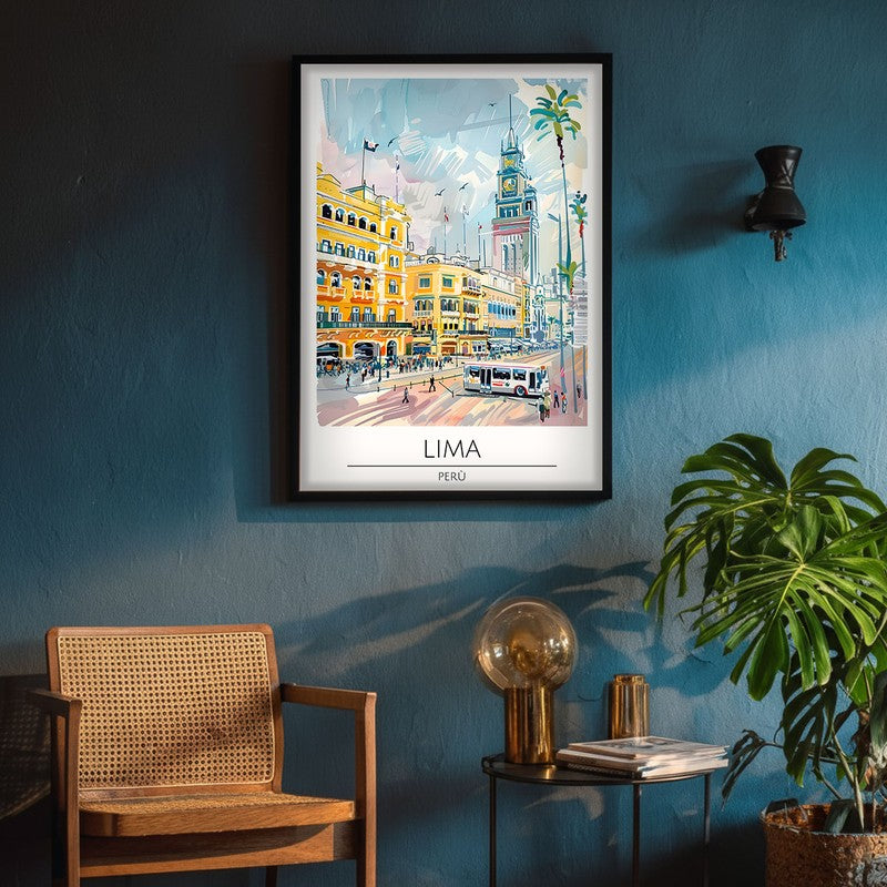 Vintage Lima Framed Canvas Wall Painting media 4