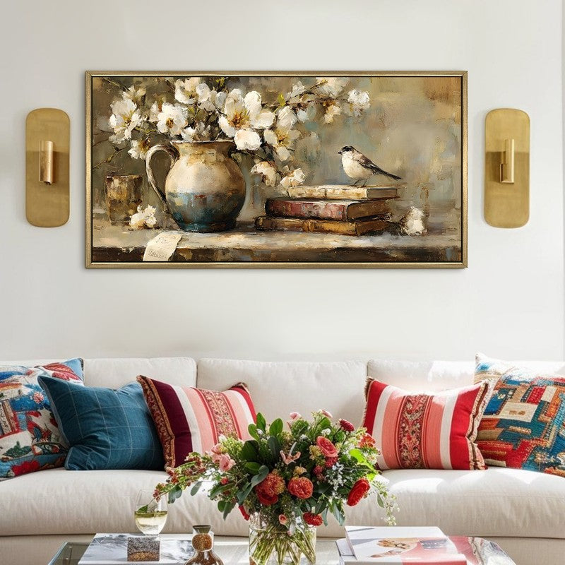 Brushwork Canvas Wall Painting With Frame