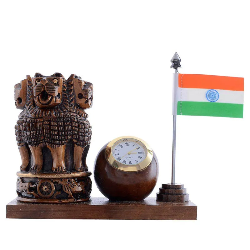 Timeless Tiranga Wooden Pen Stand media 3