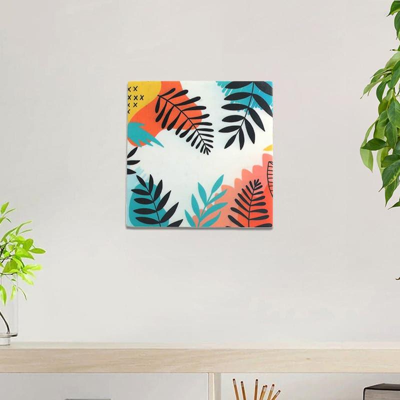 Leafy Essence Printed Marble Wall Accent