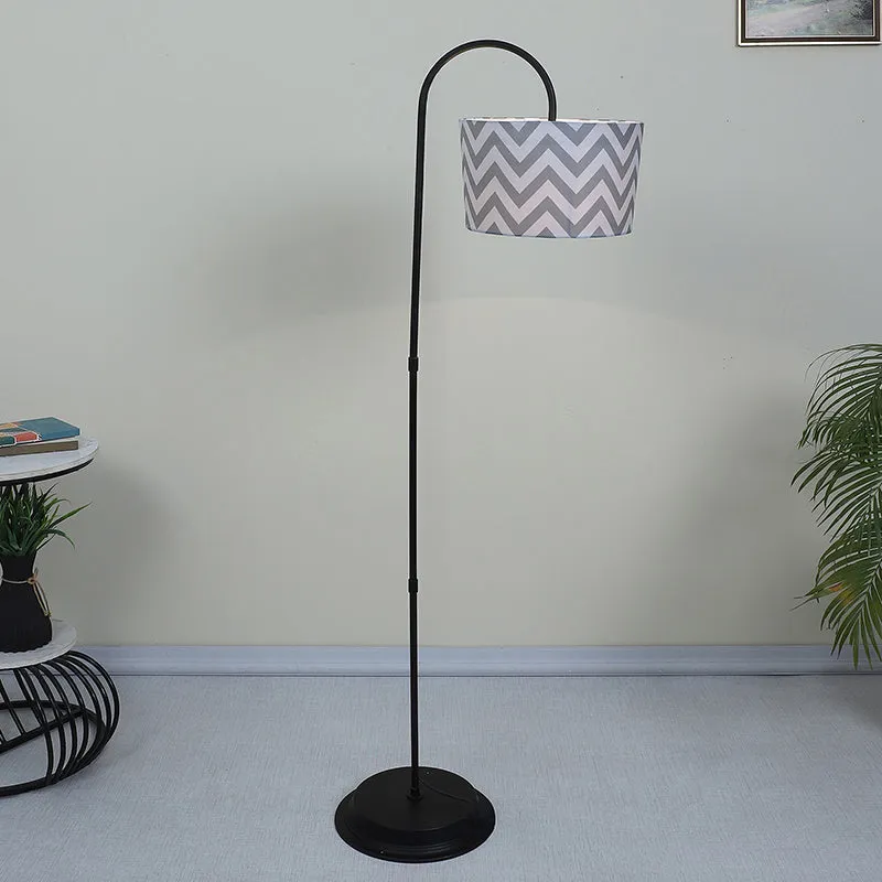 Chevron Light Printed Arched Floor Lamp media 2