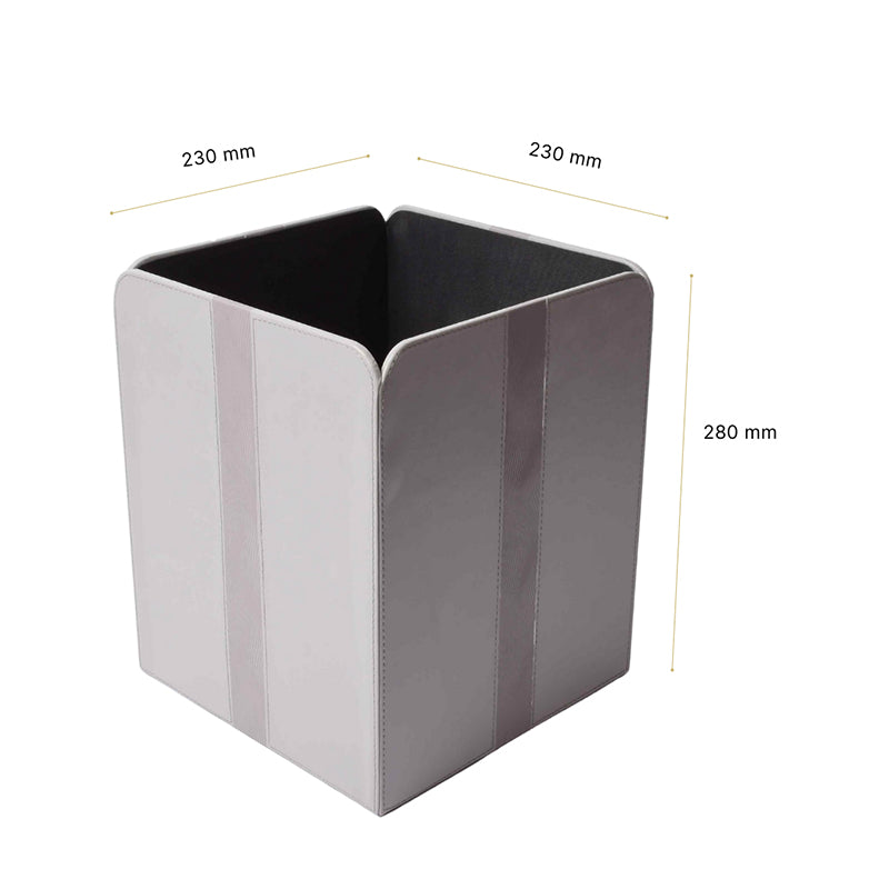 Veltrix Faux Leather Dust Bin - Grey media 9