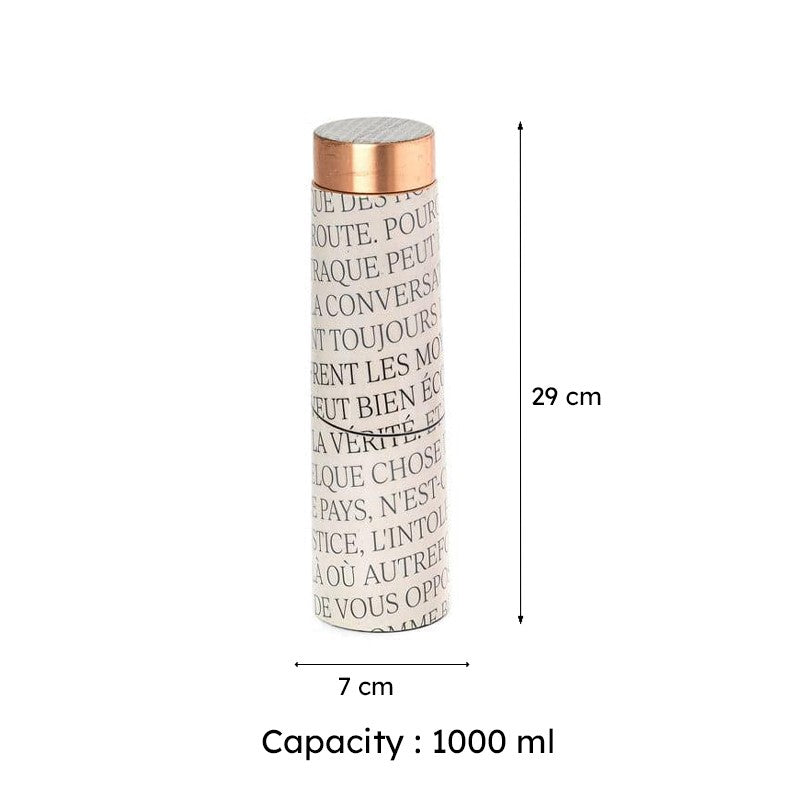Mirza Modern Copper Water Bottle - 1000 mL media 5