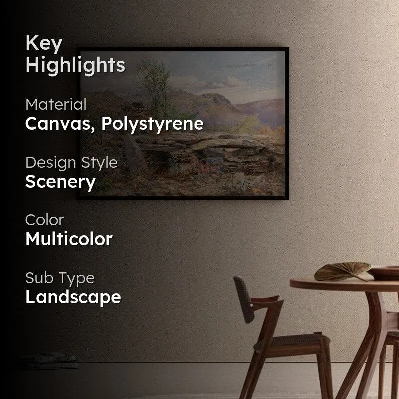 North Wales Canvas Wall Painting - Black Frame media 2