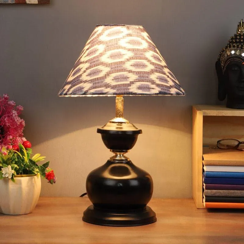 Lois Aira Fabric Table Lamp - Blue,White media 1
