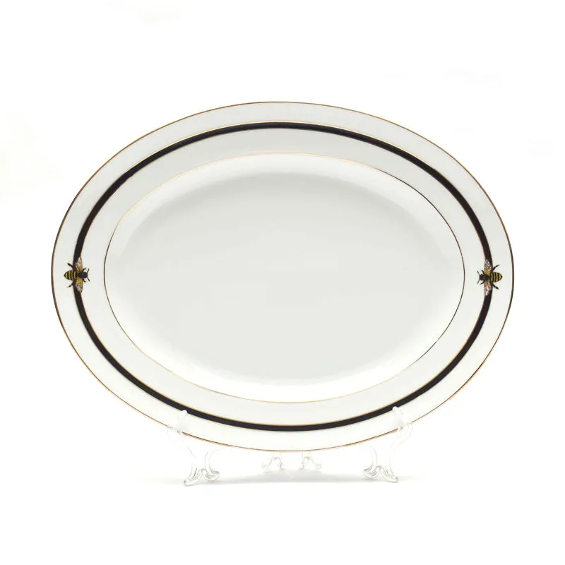 Gilded Bee 24k Gold Brushed Porcelain Dinner Set - 21 Piece Set media 8