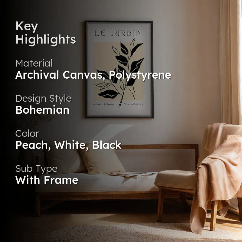 Foliage Canvas Wall Painting With Black Frame media 2