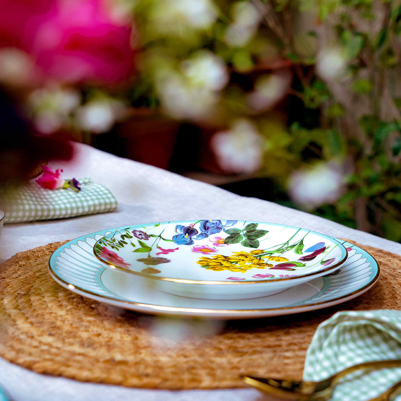 Basant 24k Gold Brushed Porcelain Dinner Set - 21 Piece Set media 13