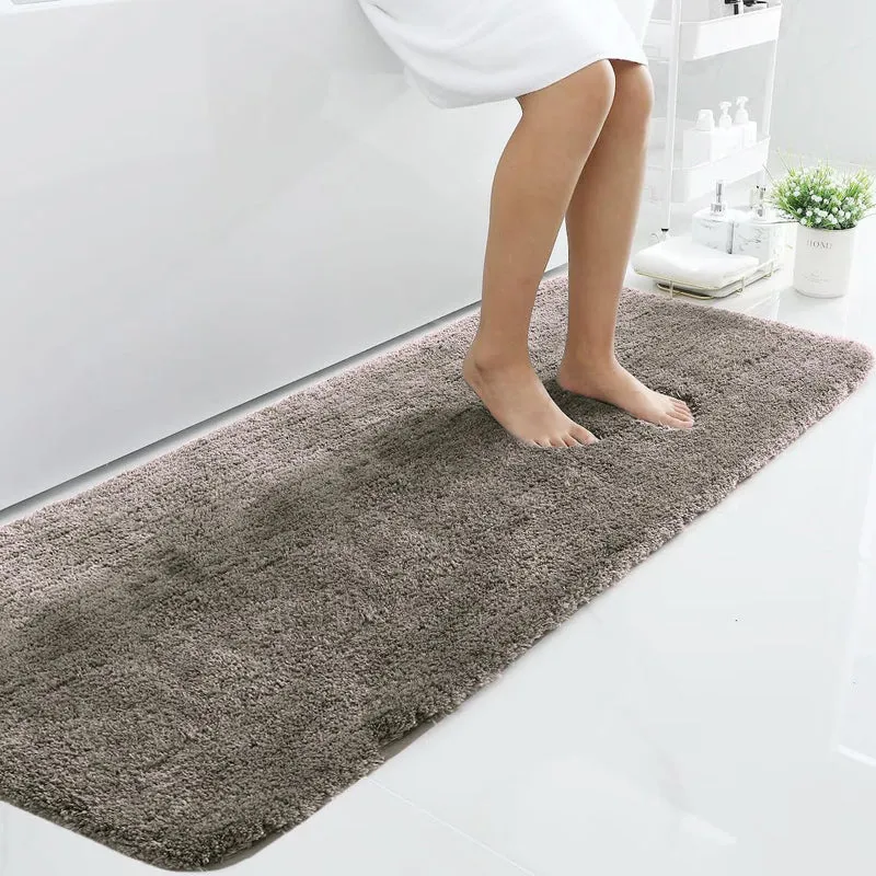 Vegas Luxe Micro Fiber Runner Rug - Taupe media 1