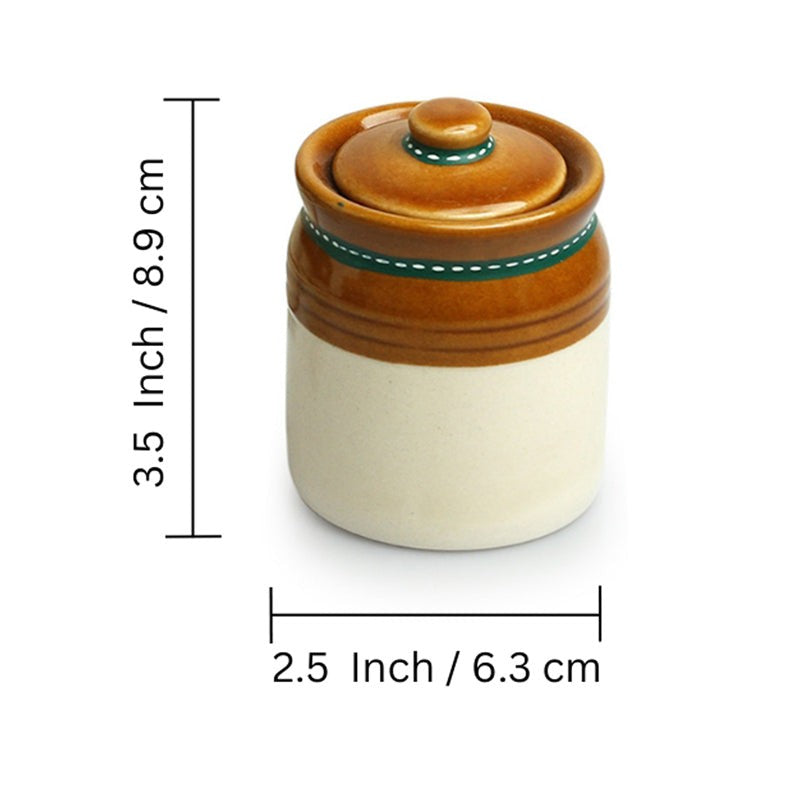 Tangy Charm Ceramic Jar With Caddy (280 ML) - Eight Piece Set media 7