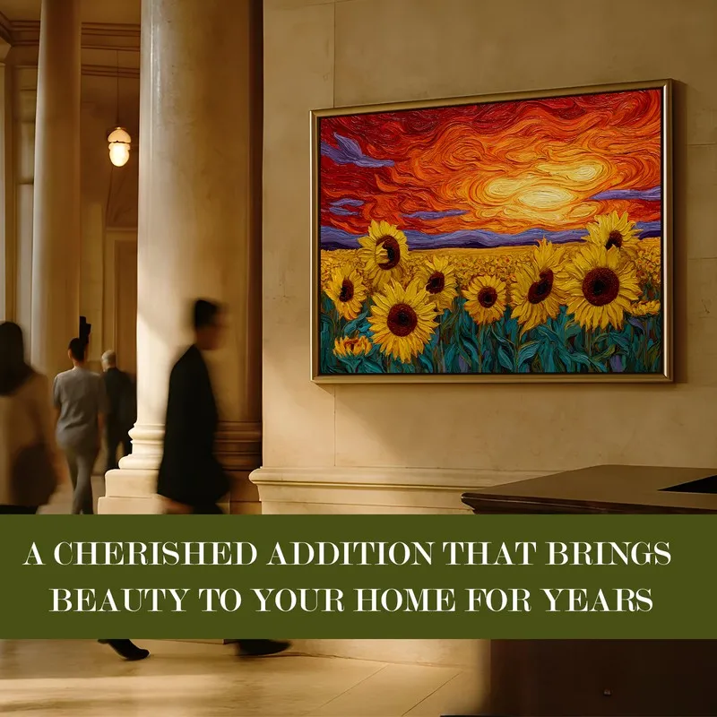 Crimson Horizon Canvas Wall Painting With Frame media 7