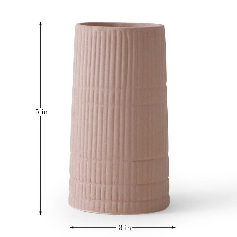 Soft Rose Textured Ceramic Vase media 10
