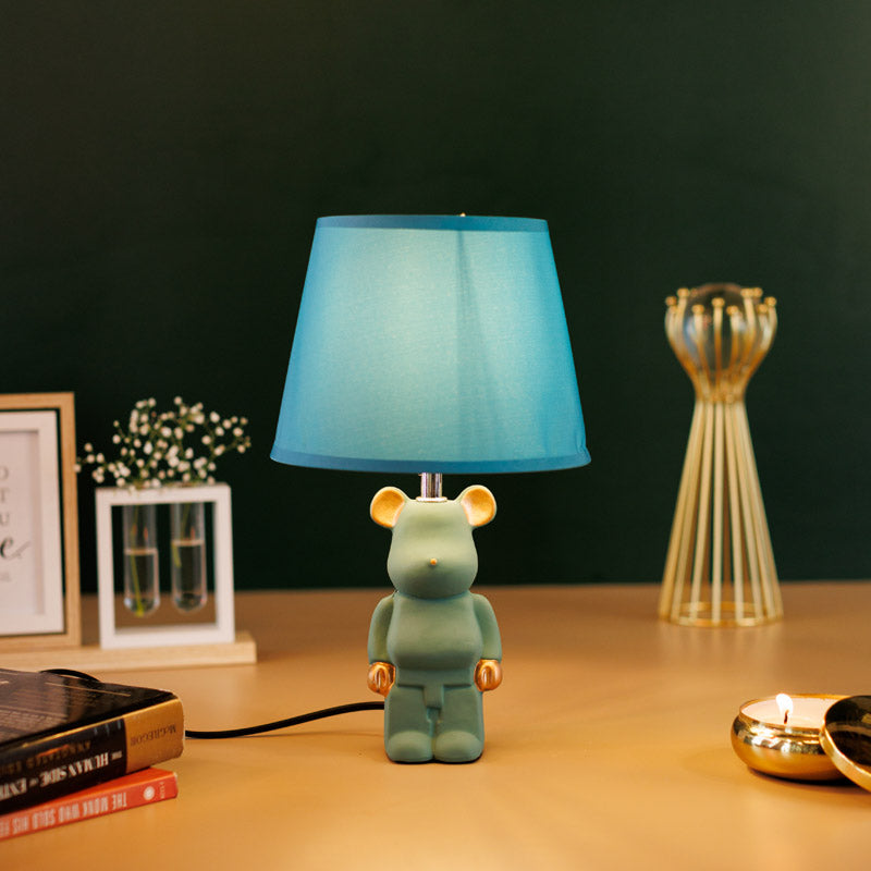 Dear Bear Ceramic Table Lamp - Blue,Gold media 7