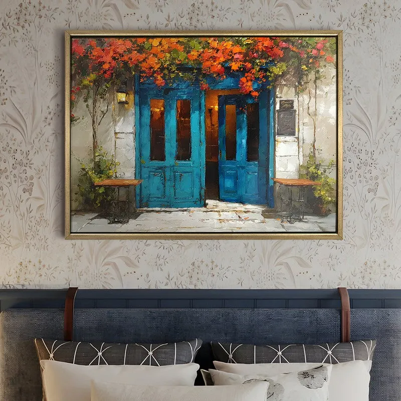 Cobalt Quiet Canvas Wall Painting With Frame media 5