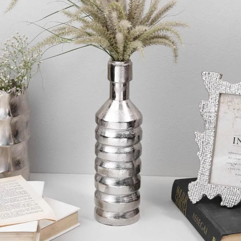 Silver Bottle Vase media 1