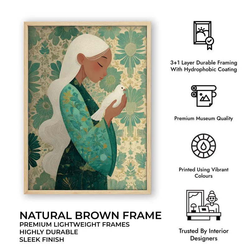 Meadowelle Canvas Wall Painting - Brown Frame media 10