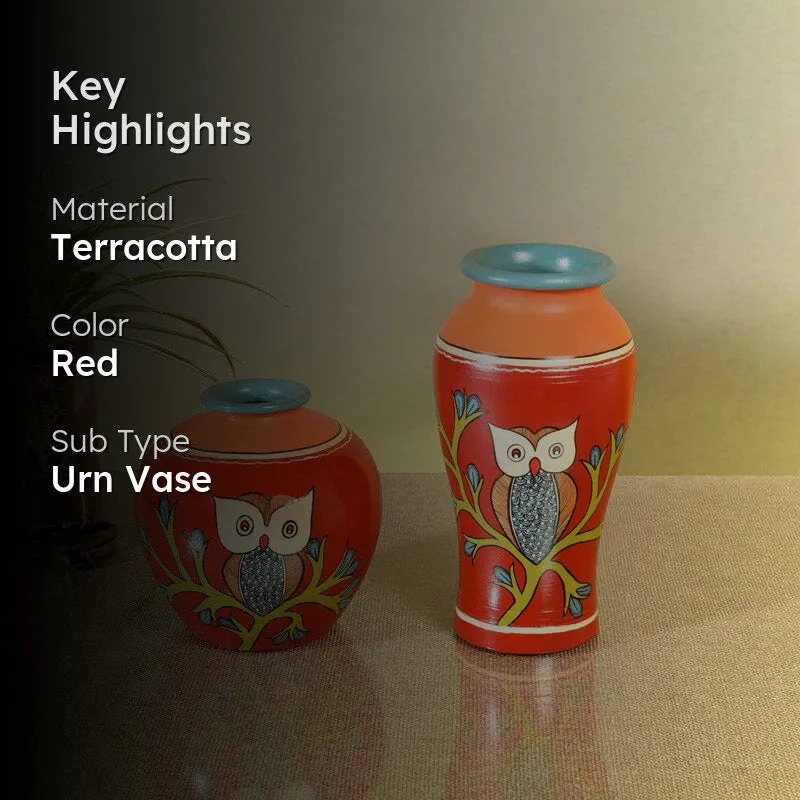 Indradutt Terracotta Vase - Two Piece Set media 2