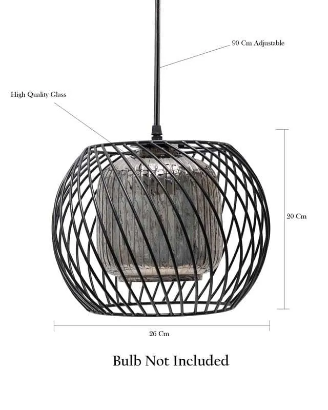 Galactic Glow Ceiling Lamp - Black media 6