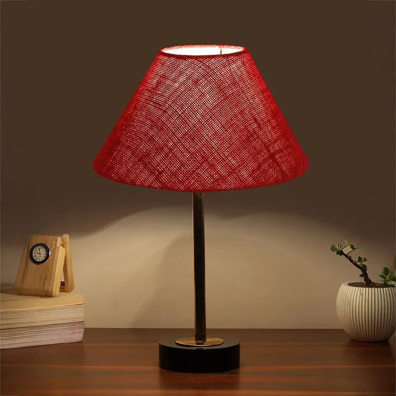 Sienna II Rodin Wooden Table Lamp - Maroon,Gold,Black media 1