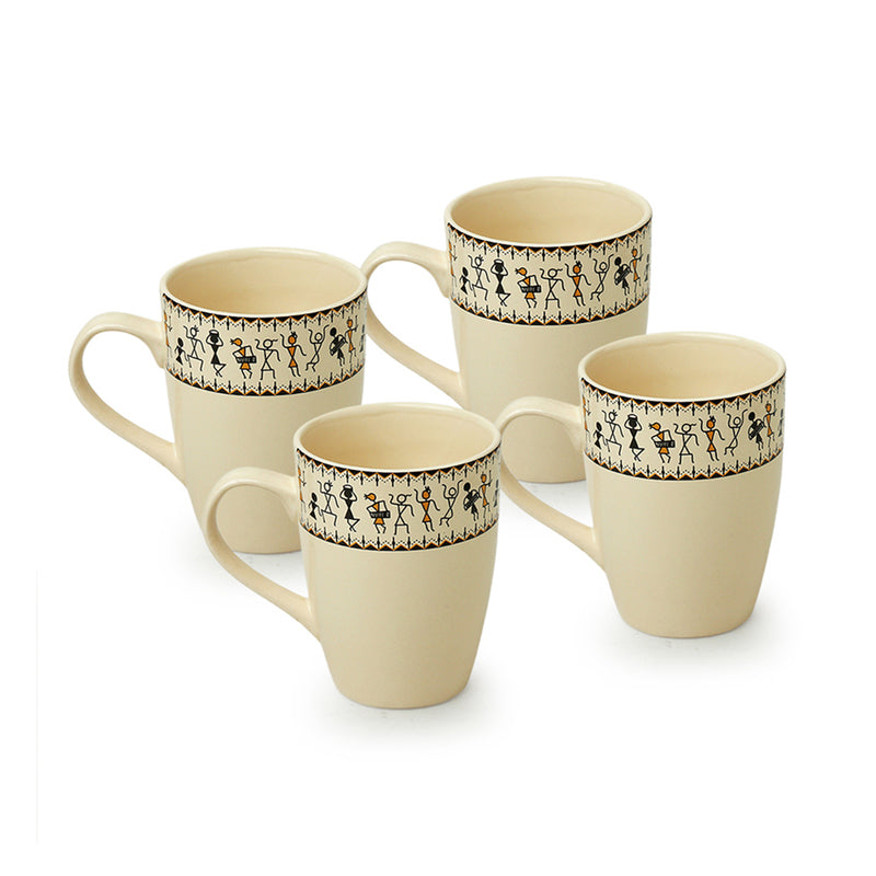 Wise Ceramic Coffee Mug (300 mL Each) - Set of Four media 3