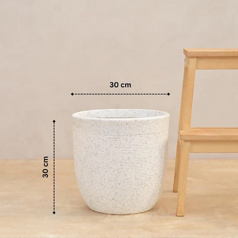 Ugaoo Orbridge Plastic Planter - White media 6