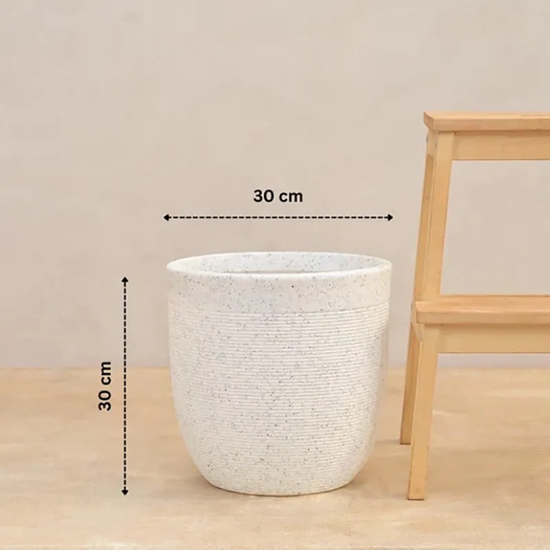 Ugaoo Orbridge Plastic Planter - White media 6