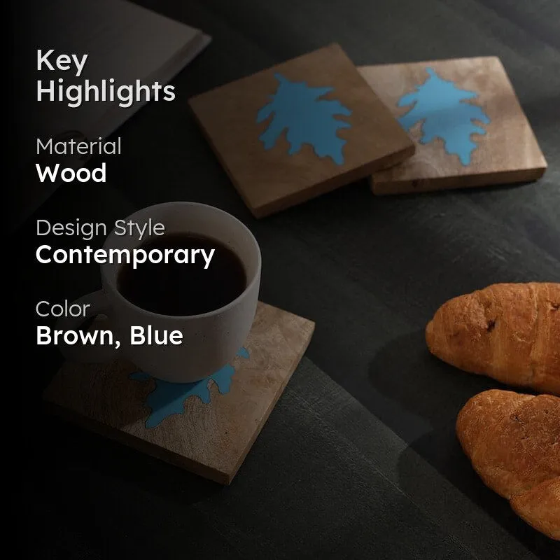 Mislow Mangowood Coaster - Set Of Four media 2