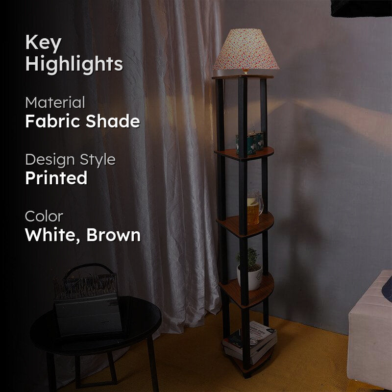 Druva Color Splash Floor Lamp With Shelf media 2