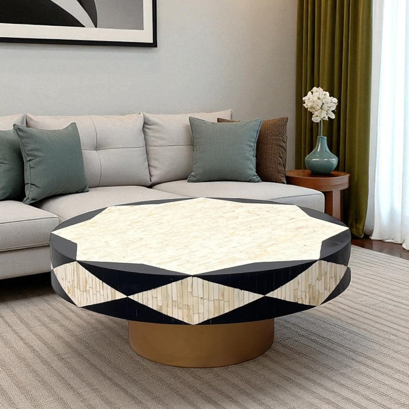 Orion Bone Inlay Center Table - Black