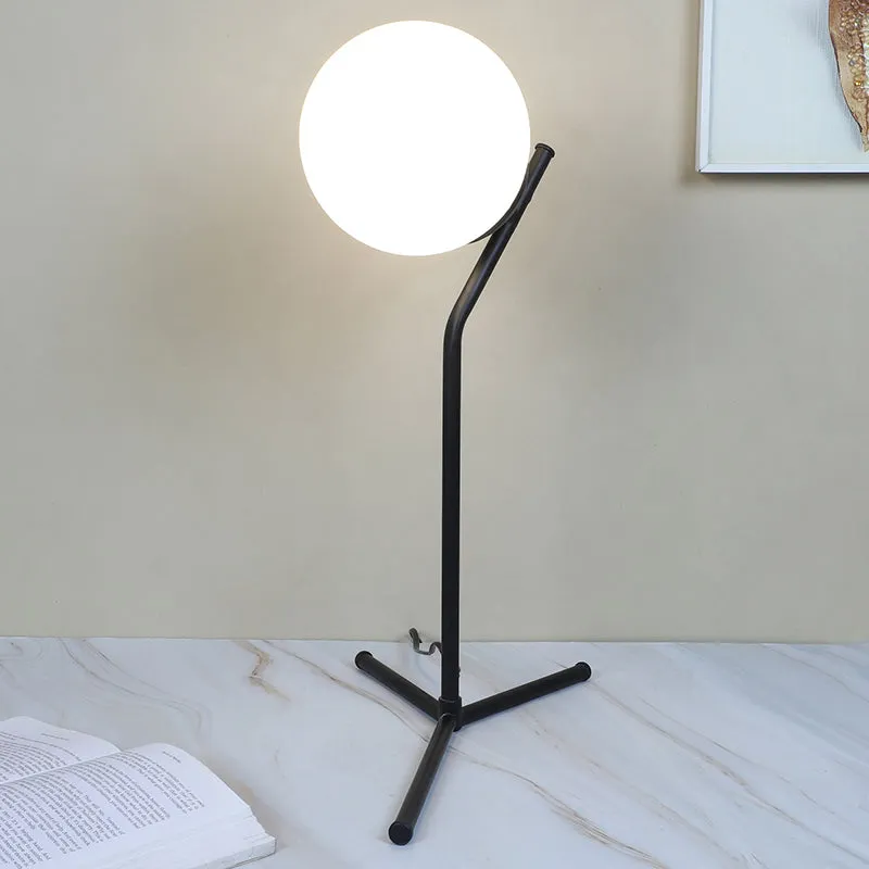 Mignon Solid Iron Moon LED Table Lamp - White,Black media 1