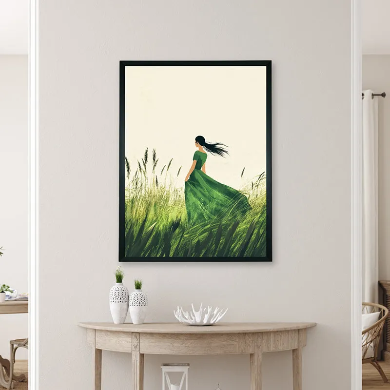 Wind In Hair Canvas Wall Art With Resin Frame media 4