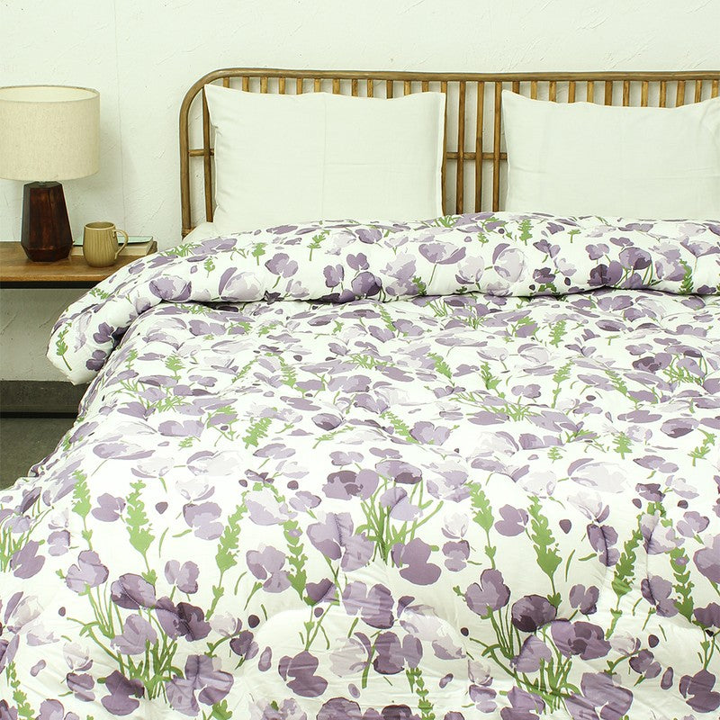 Lavender Bloom Cotton Comforter - 350 GSM media 3