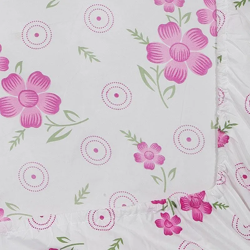 Purple Everly Bedsheet - 180 GSM media 5