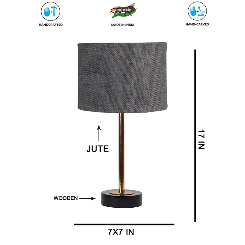 Sienna I Rodin Wooden Table Lamp - Grey,Gold,Black media 7